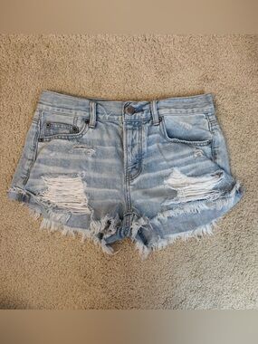 American Eagle Light Blue Denim Shorts